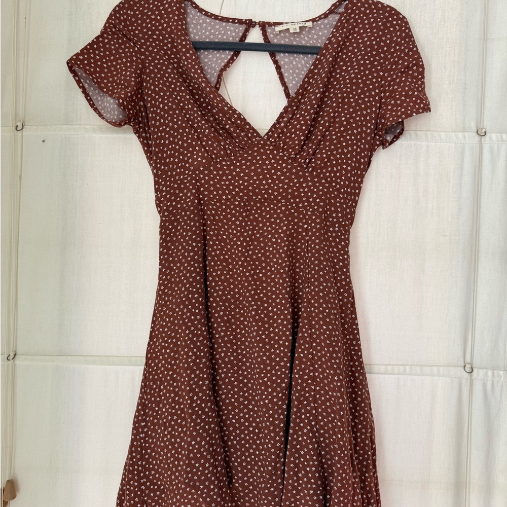 Pacsun LA Hearts Floral Brown Dress